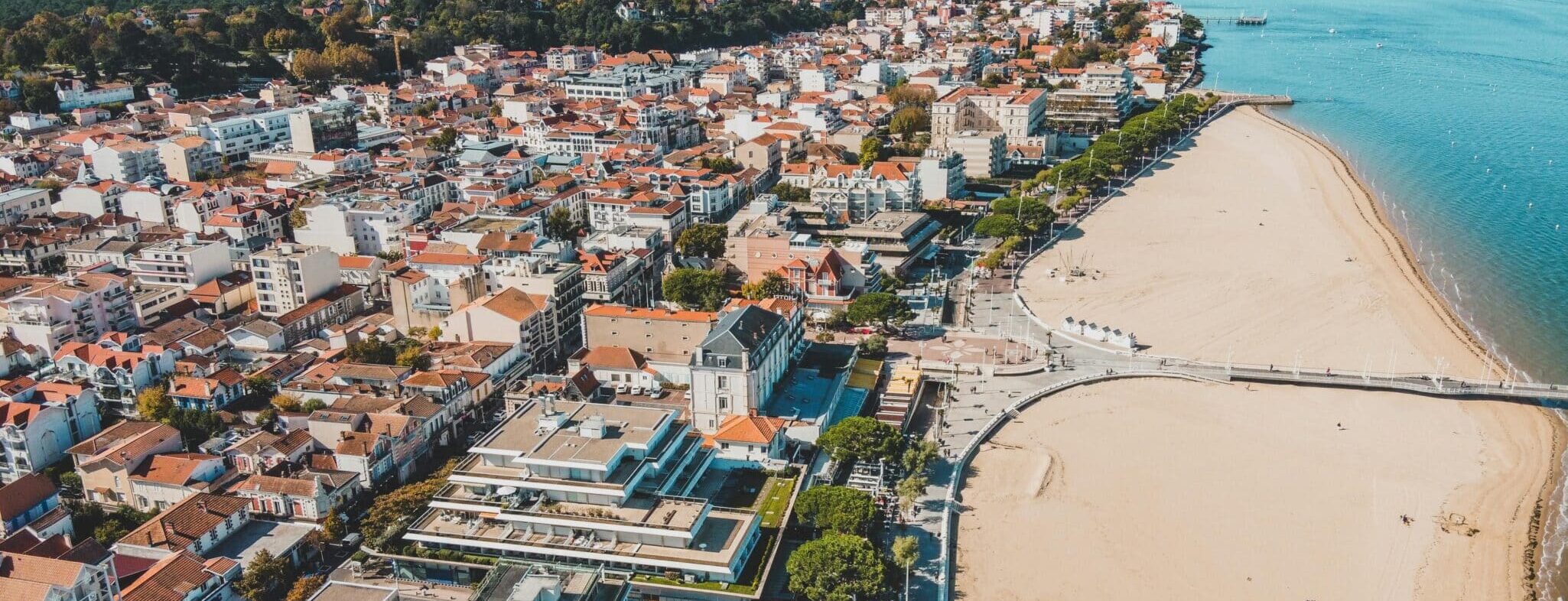 Vue aérienne du Bassin d'Arcachon
